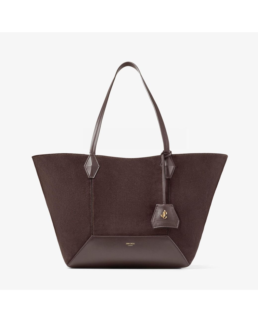 【関税込み】Jimmy Choo ブラウン M Diamond バッグ Jimmy Choo Diamond Tote M in Brown | Lyst