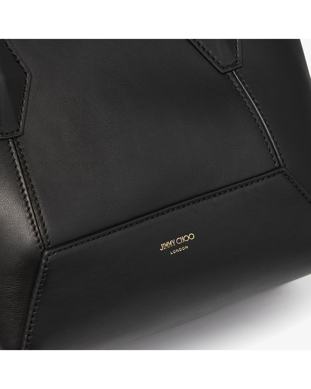 Jimmy Choo Black Diamond Small Leather Tote Bag