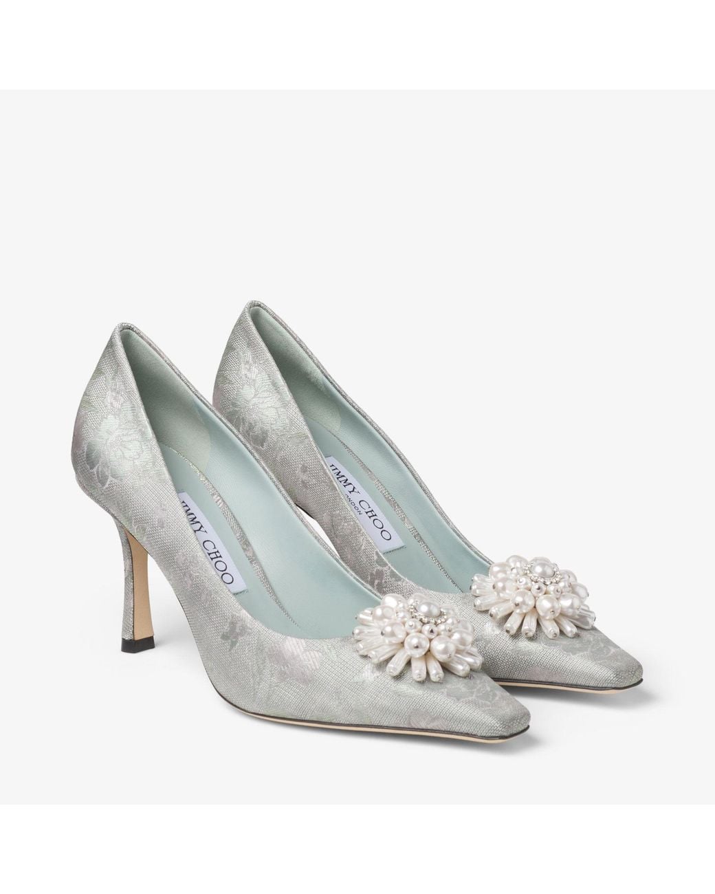 Jimmy Choo Gray Ines Pump 85