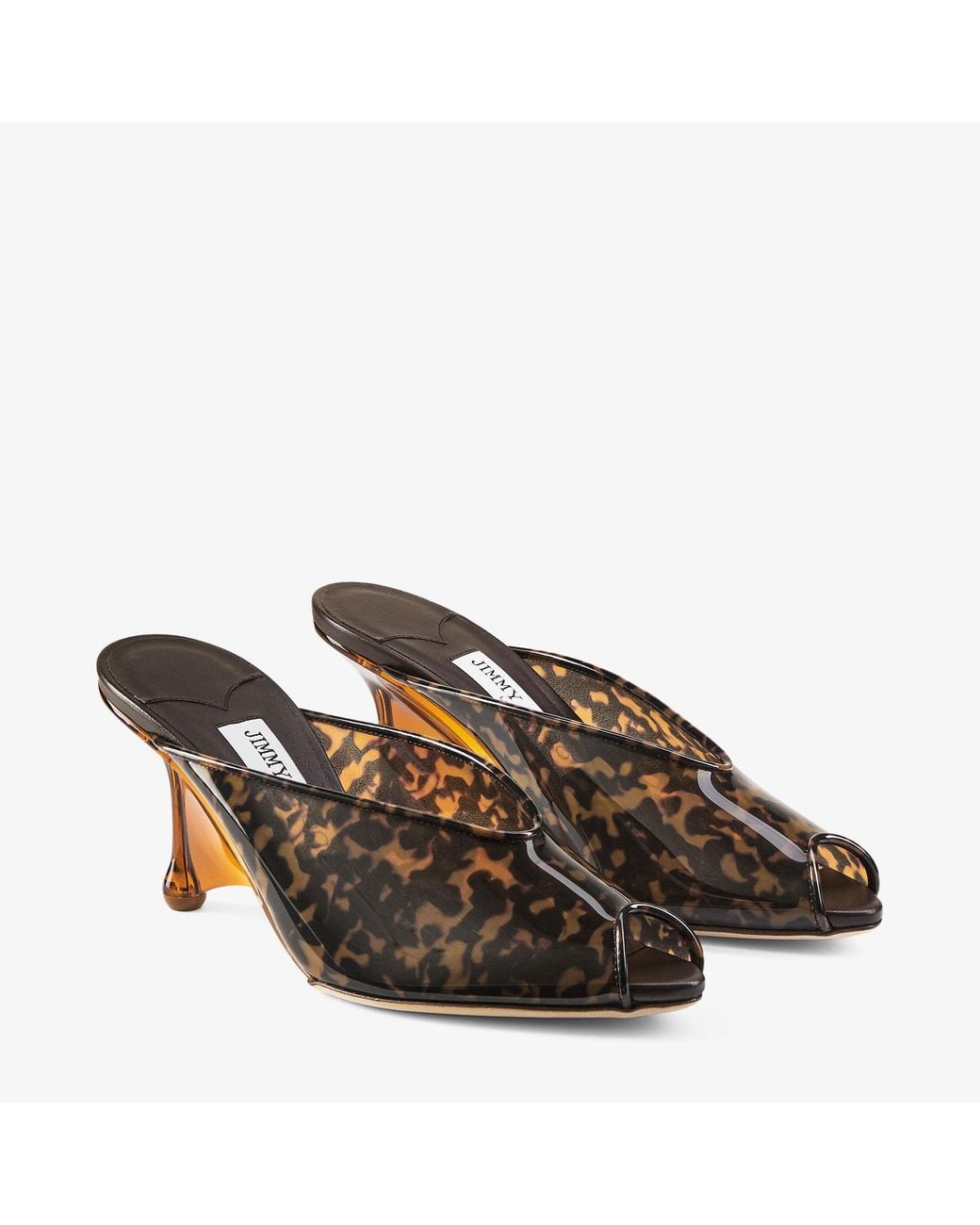 Jimmy Choo Brown Glace Mule 80