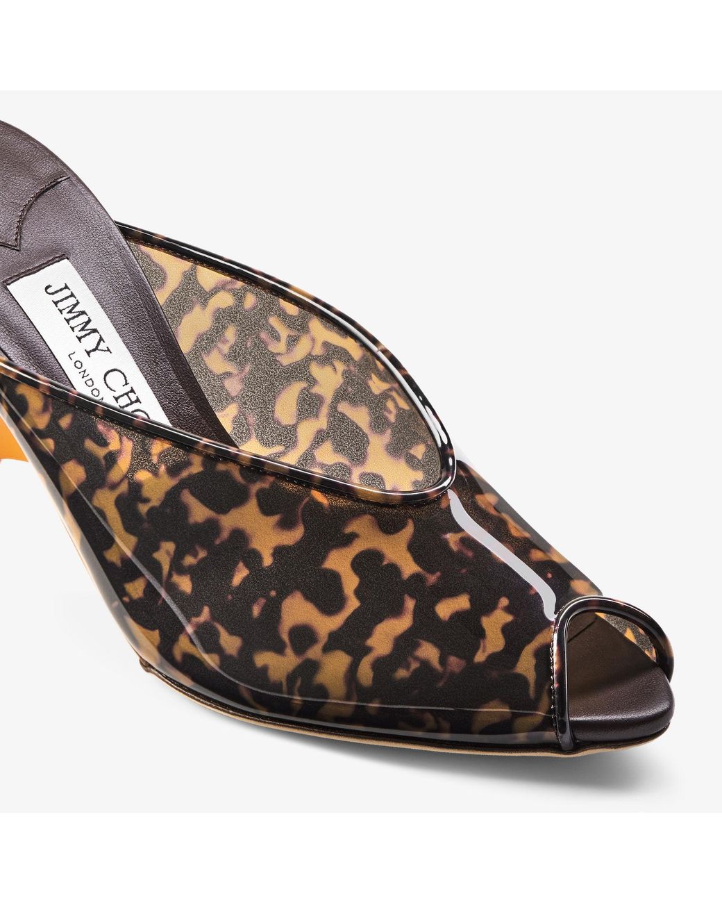 Jimmy Choo Brown Glace Mule 80