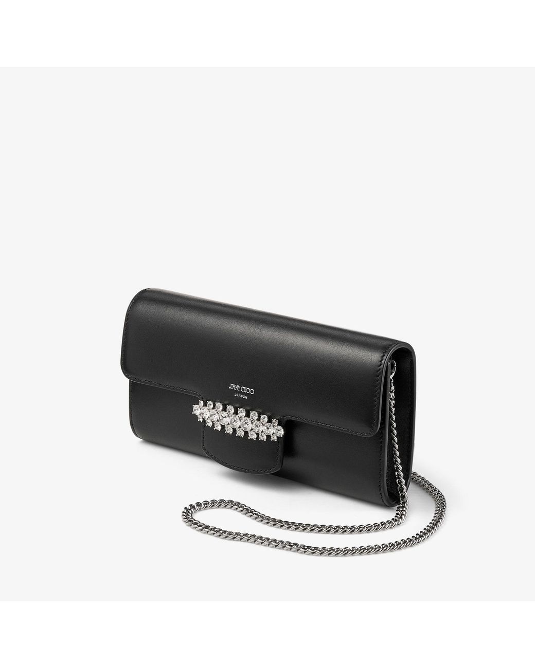 Jimmy Choo Black Bing Wallet Chain