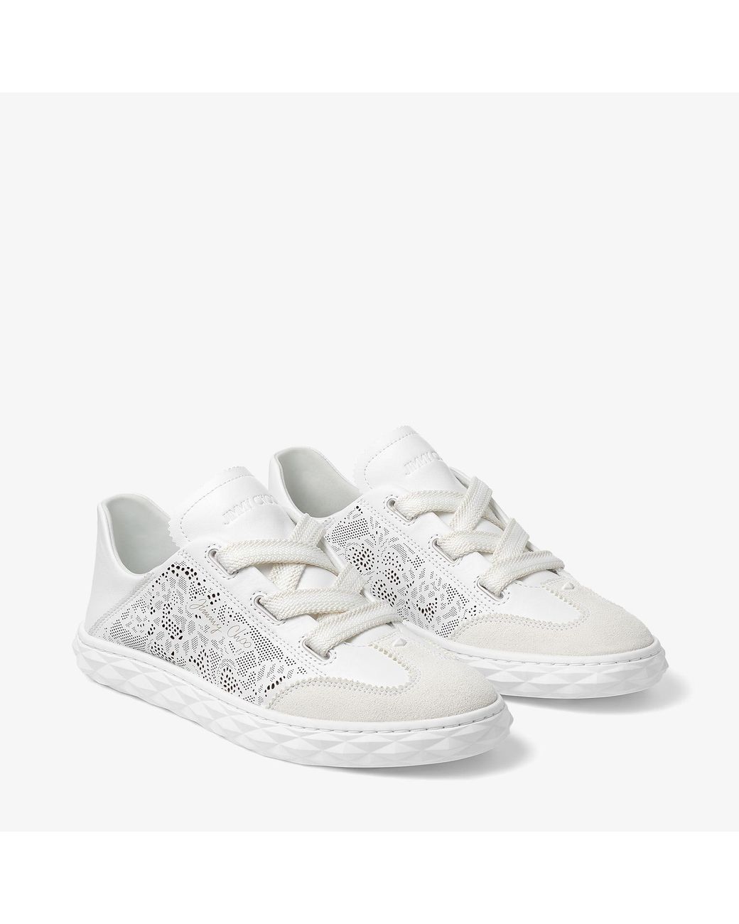 Jimmy Choo White Diamond Light Flex Sneakers