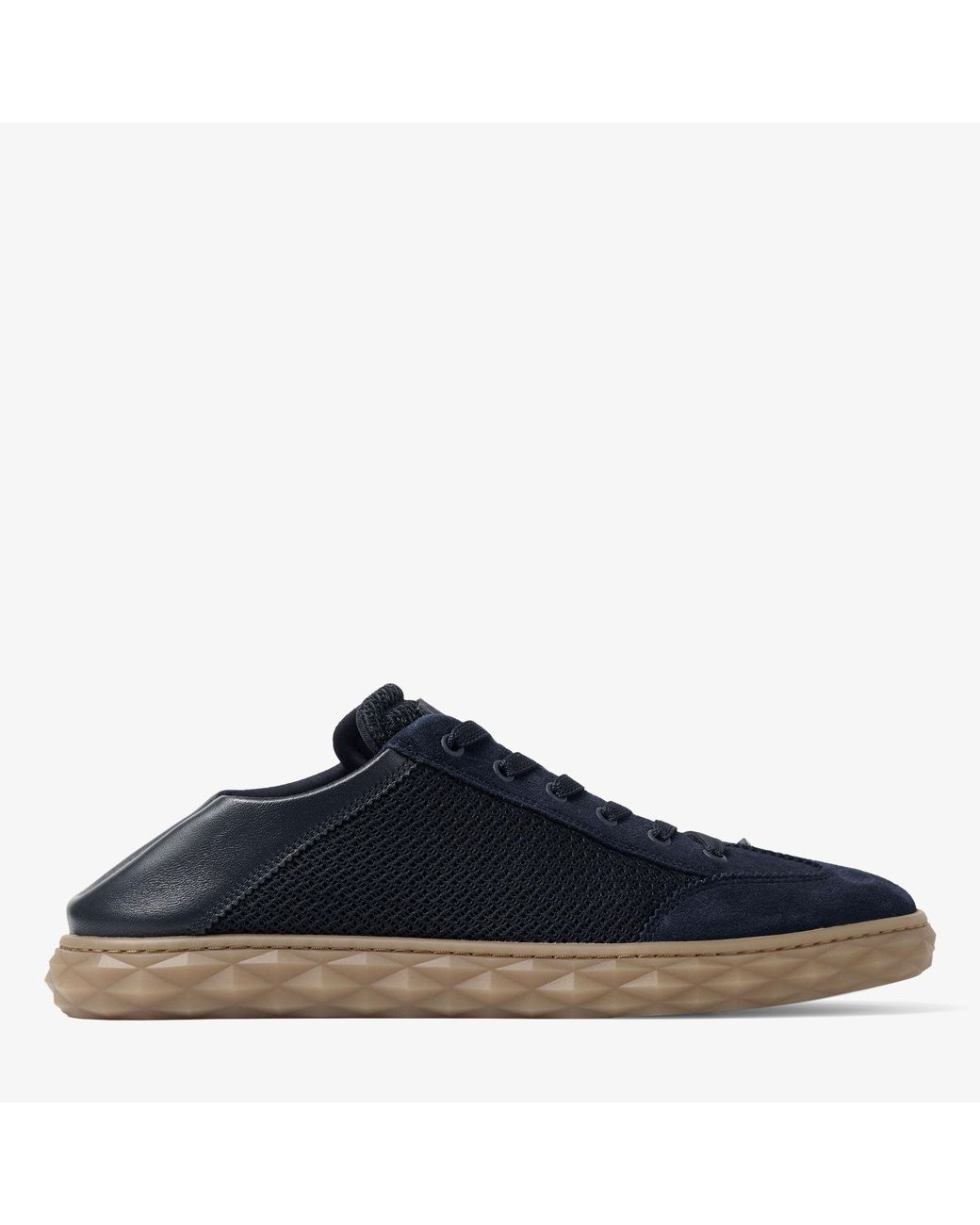 Jimmy Choo Blue Diamond Flex Midnight Mix Leather Mix And Textured Air Mesh Low Top Trainers for men