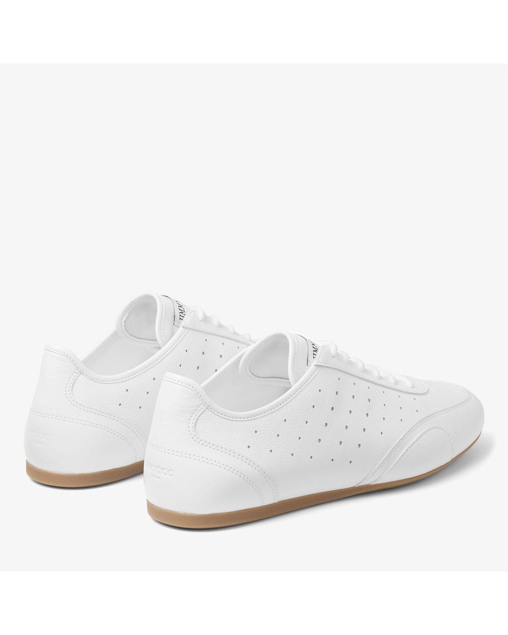 Jimmy Choo White Sunny M Leather Mix Low Top Trainers for men