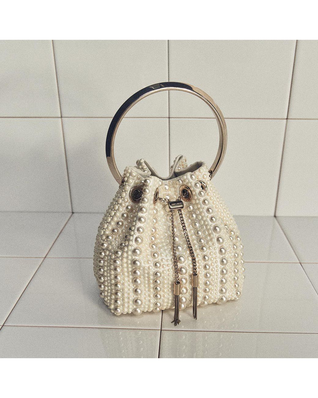 Jimmy Choo Metallic Micro Bon Bon