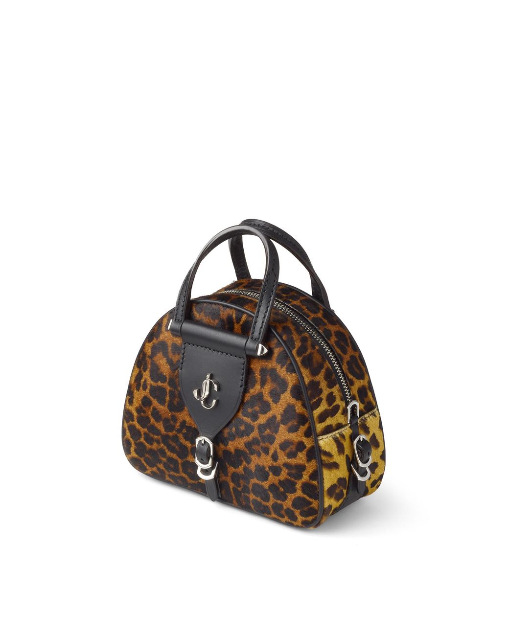 Jimmy Choo Varenne Bowling Mini Natural Degrade Leopard Print Pony
