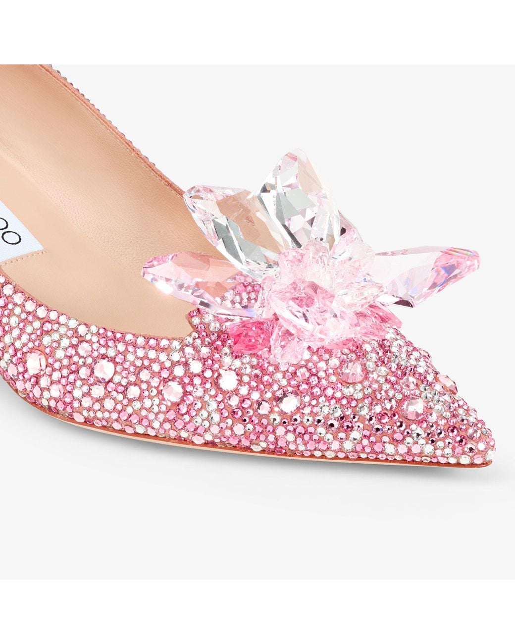 Jimmy Choo Pink Swarovski Crystal Embellished Pointy Pumps