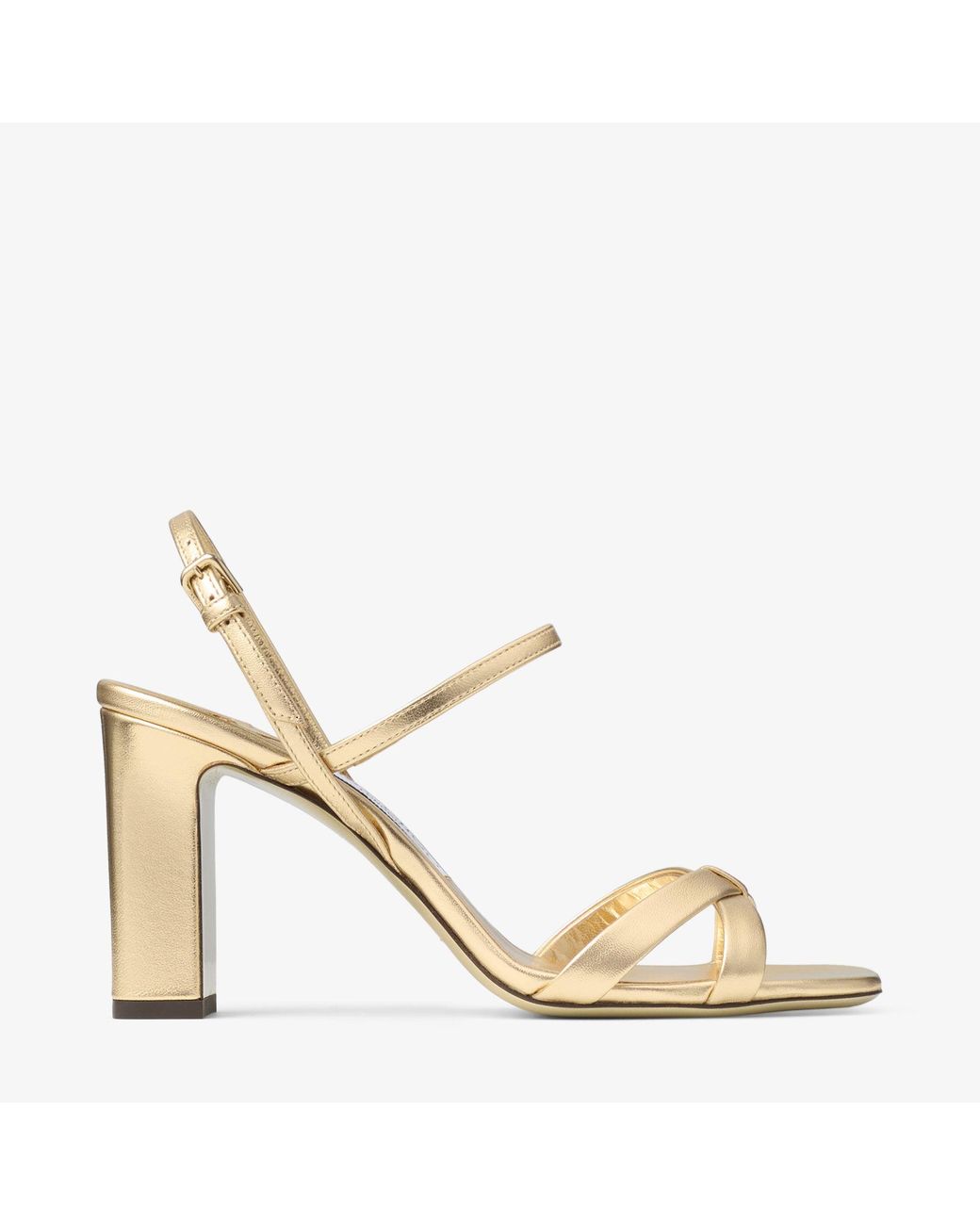 Jimmy Choo Metallic Elsy Block Heel 85