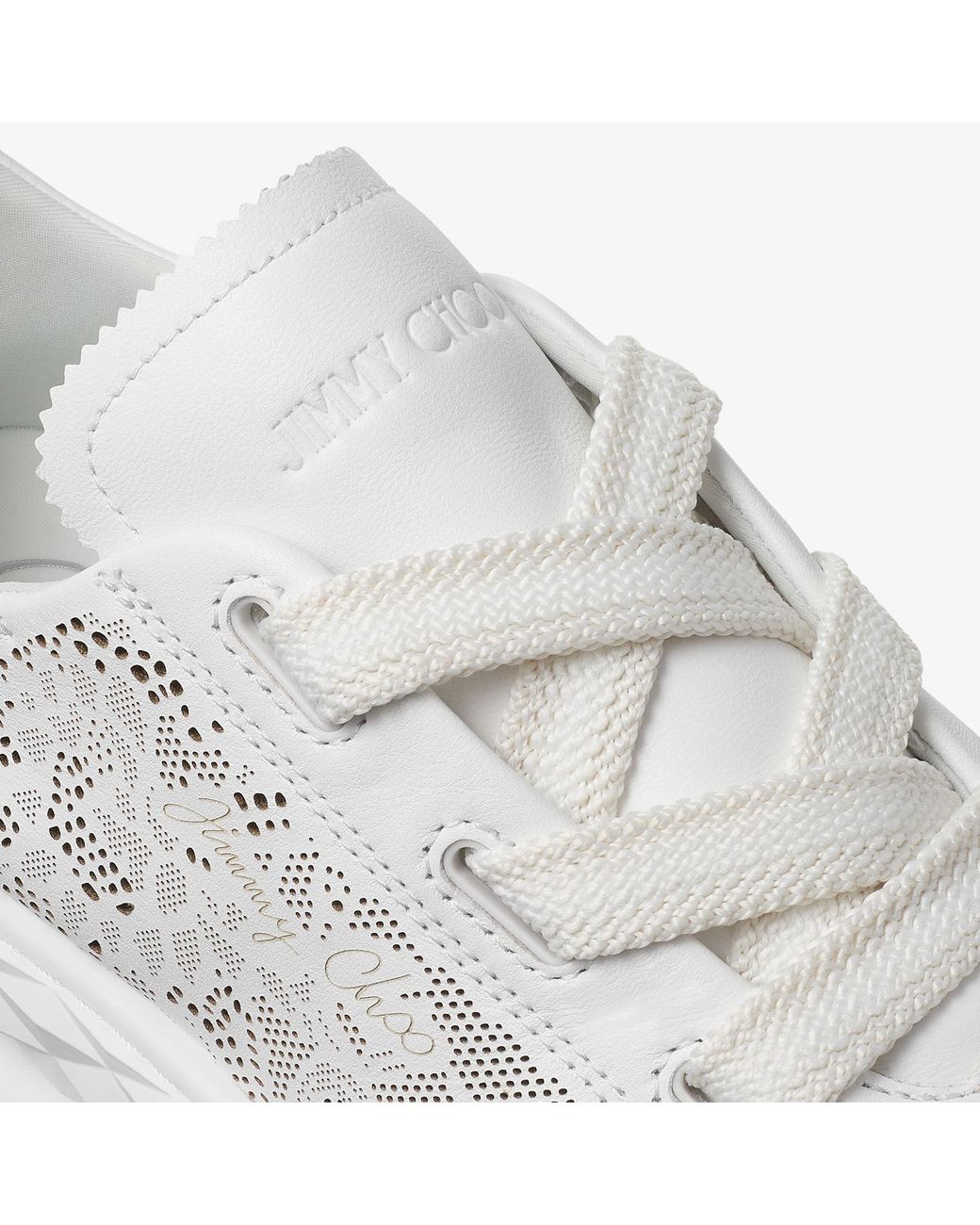 Jimmy Choo White Diamond Light Flex Sneakers