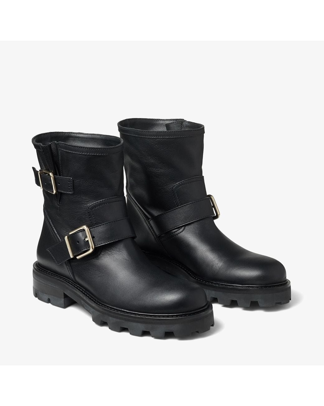 Jimmy Choo Black Youth Ii Biker Boots