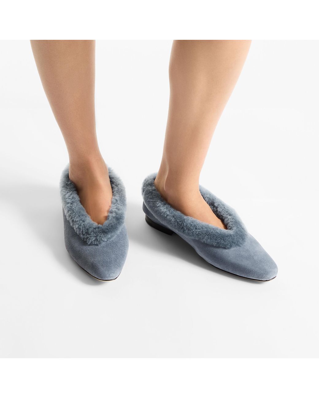 Jimmy Choo Blue Margot Flat