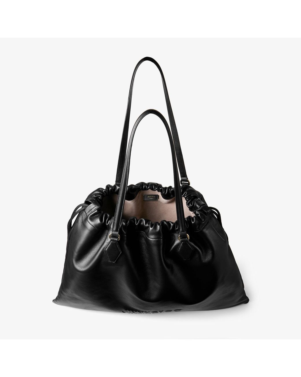 Jimmy Choo Black Drawstring Tote Large