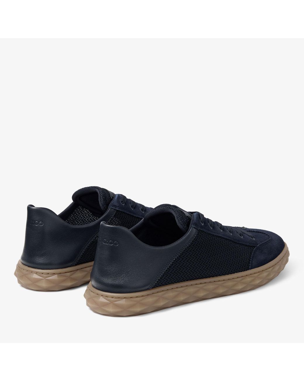 Jimmy Choo Blue Diamond Flex Midnight Mix Leather Mix And Textured Air Mesh Low Top Trainers for men
