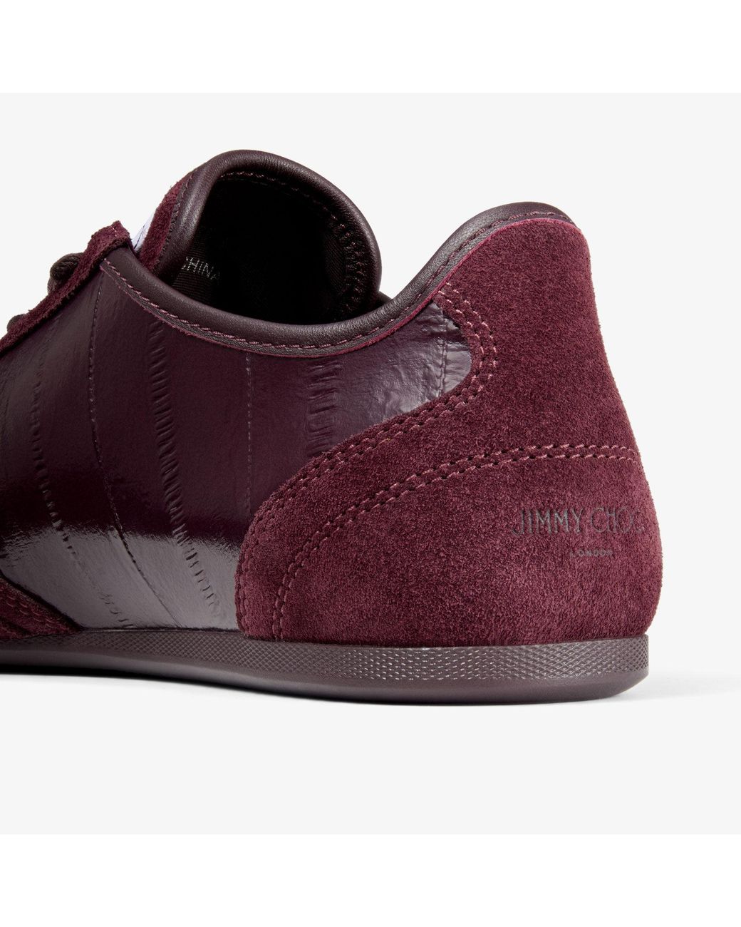 Jimmy Choo Purple Sunny F Leather-Suede Sneakers