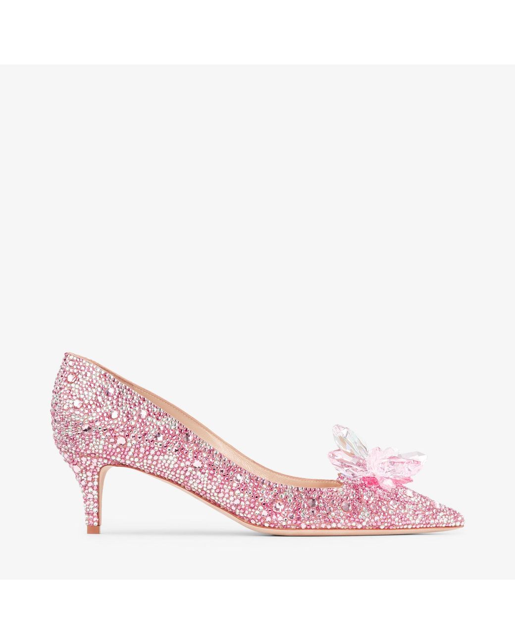 Jimmy Choo Pink Swarovski Crystal Embellished Pointy Pumps