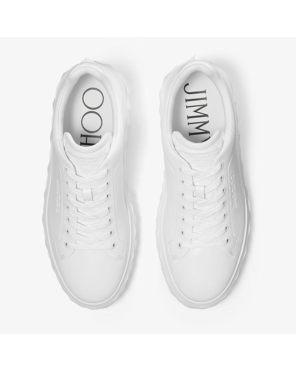 Jimmy Choo White Diamond Maxi Low-Top Sneakers for men