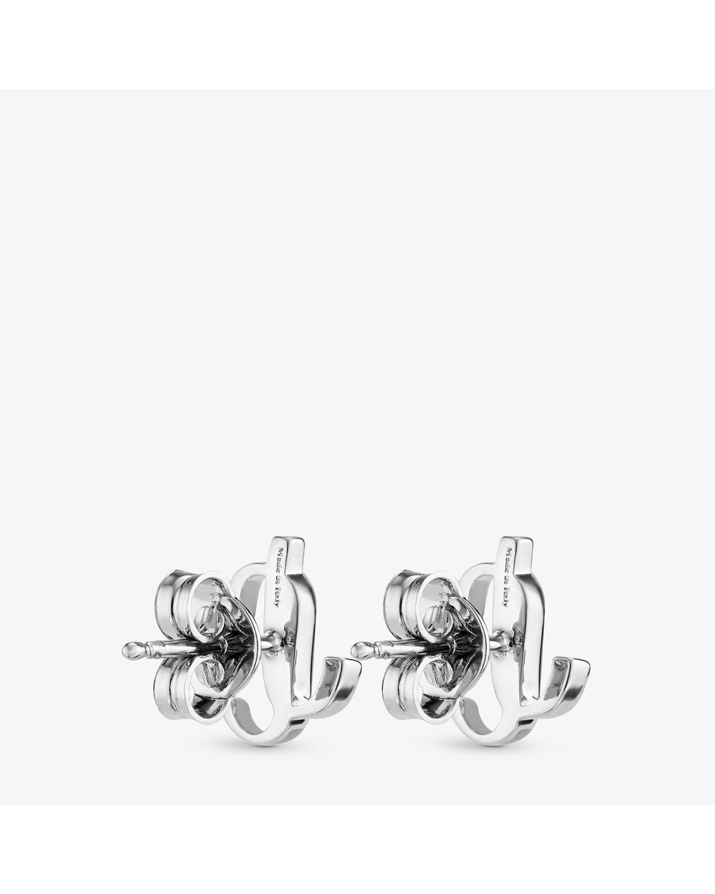 Jimmy Choo White Jc Mini Studs