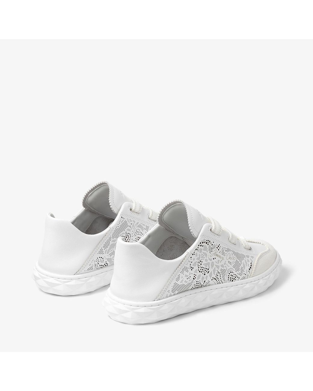 Jimmy Choo White Diamond Light Flex Sneakers