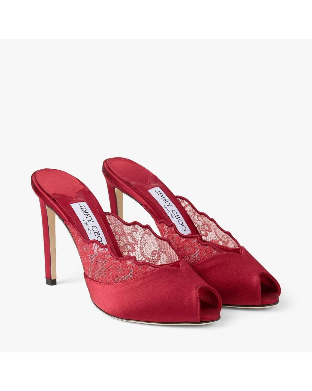Jimmy Choo Red Brigitte Mule 100