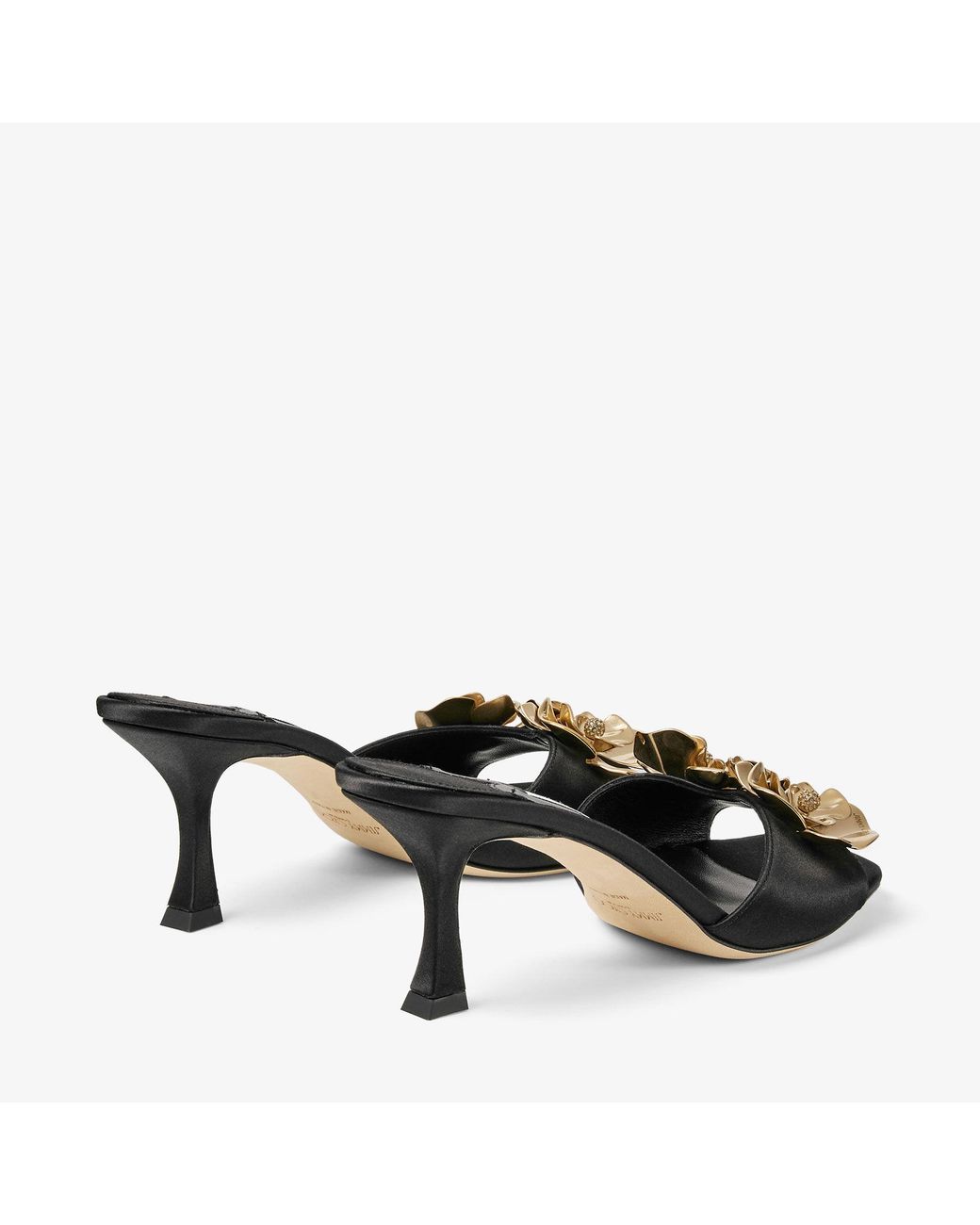 Jimmy Choo Black Skye 70 Zea Flower