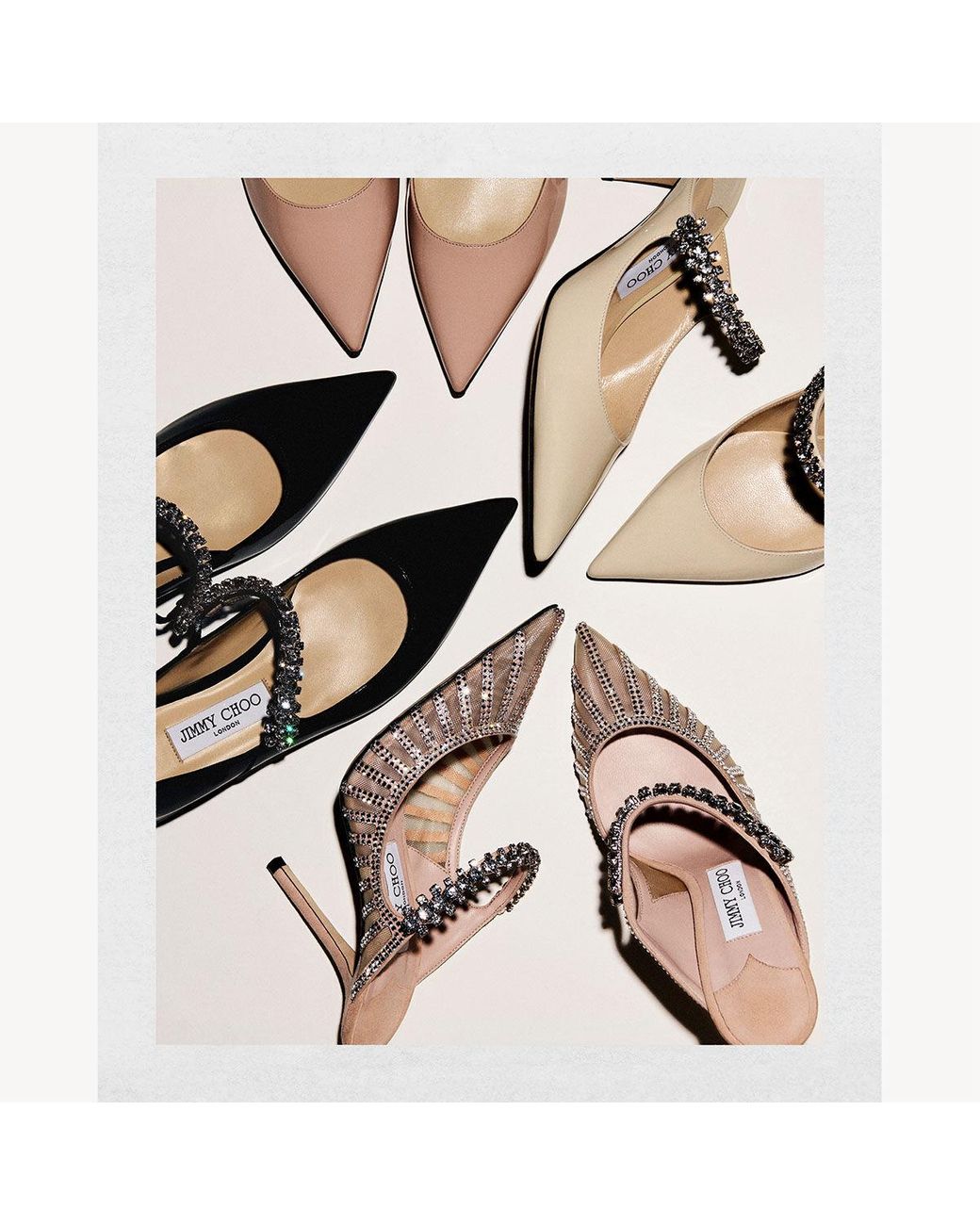 Jimmy Choo Bing 100 Embellished Mules in Pink | Lyst Australia