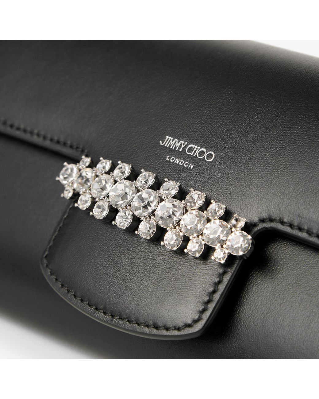 Jimmy Choo Black Bing Wallet Chain