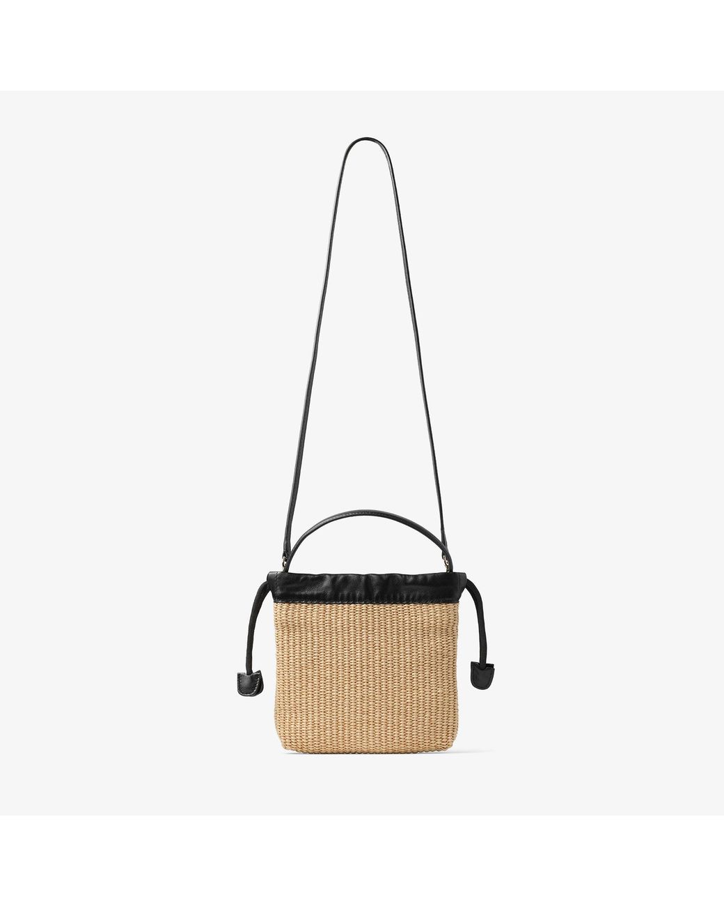 Jimmy Choo Brown Drawstring Pouch Top Handle