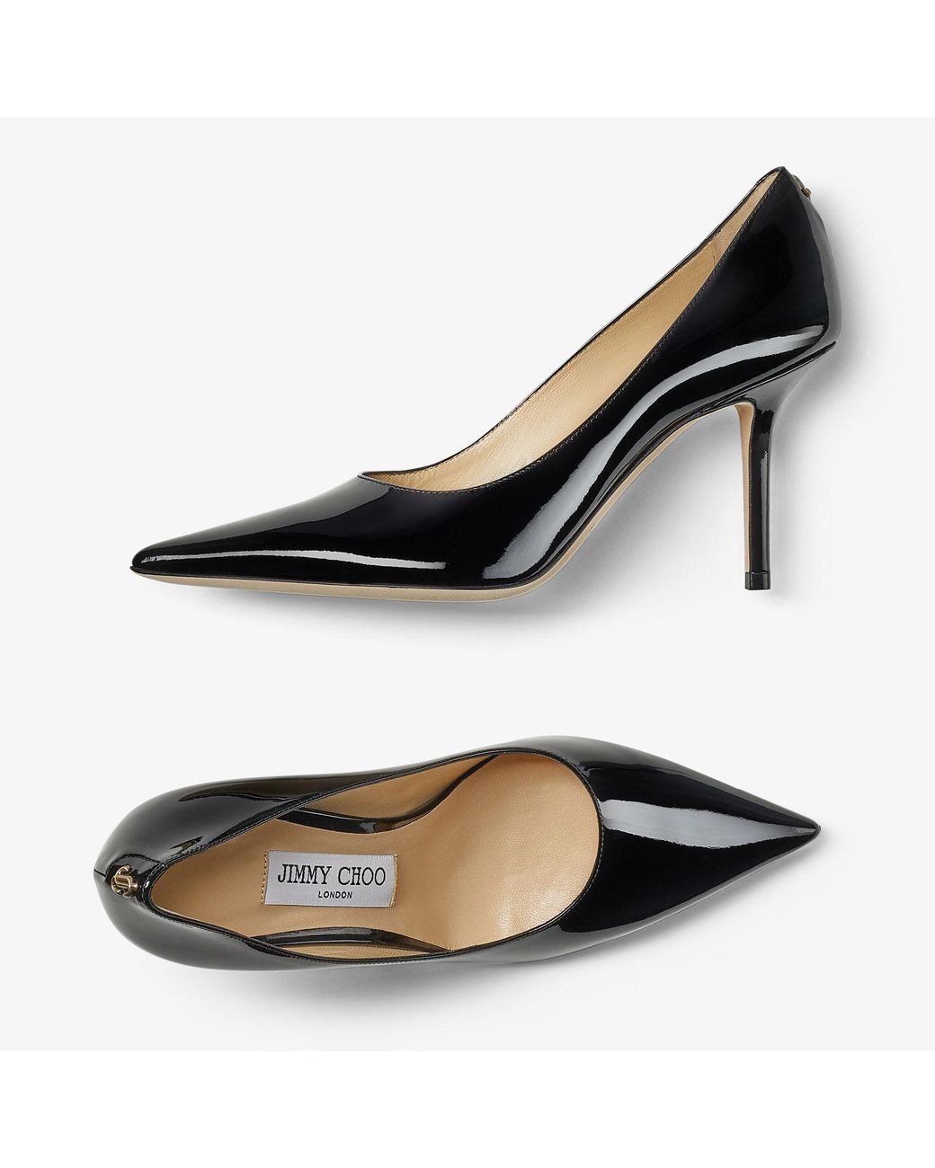 Jimmy Choo Black Love 85 Leather Pumps