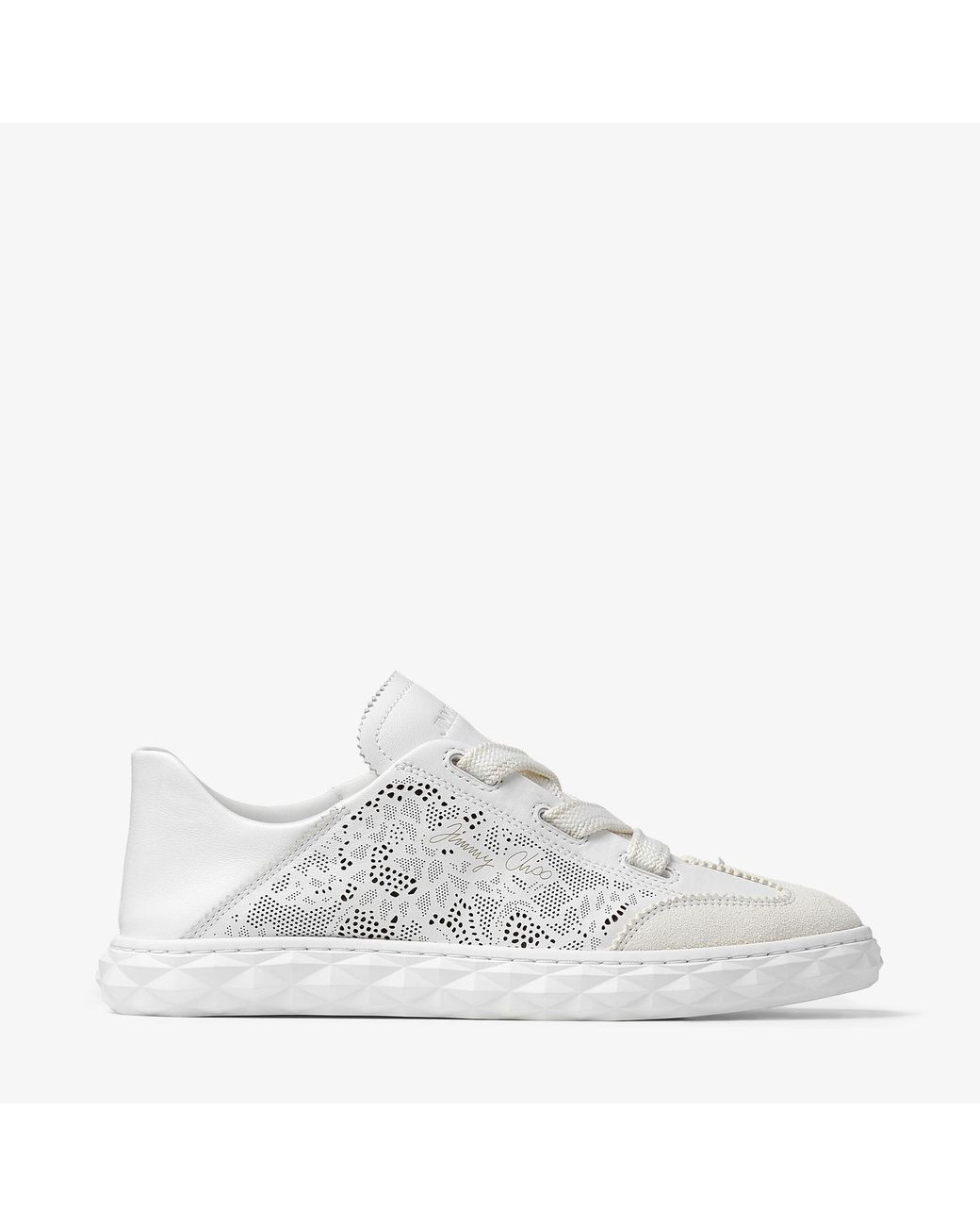 Jimmy Choo White Diamond Light Flex Sneakers
