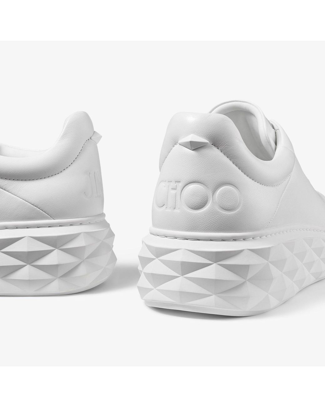 Jimmy Choo White Diamond Maxi Low-Top Sneakers for men