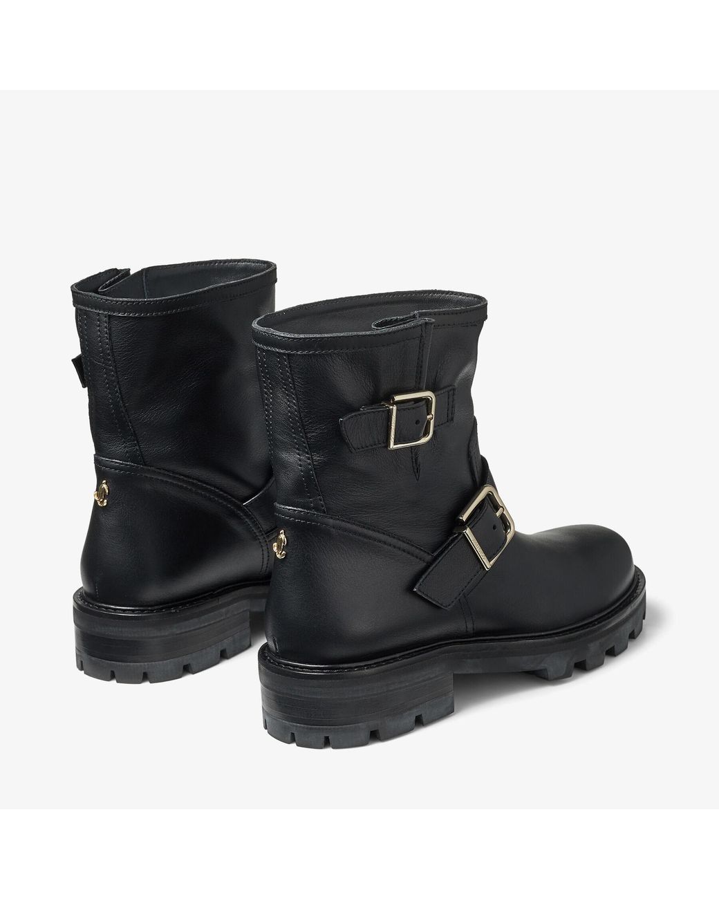 Jimmy Choo Black Youth Ii Biker Boots