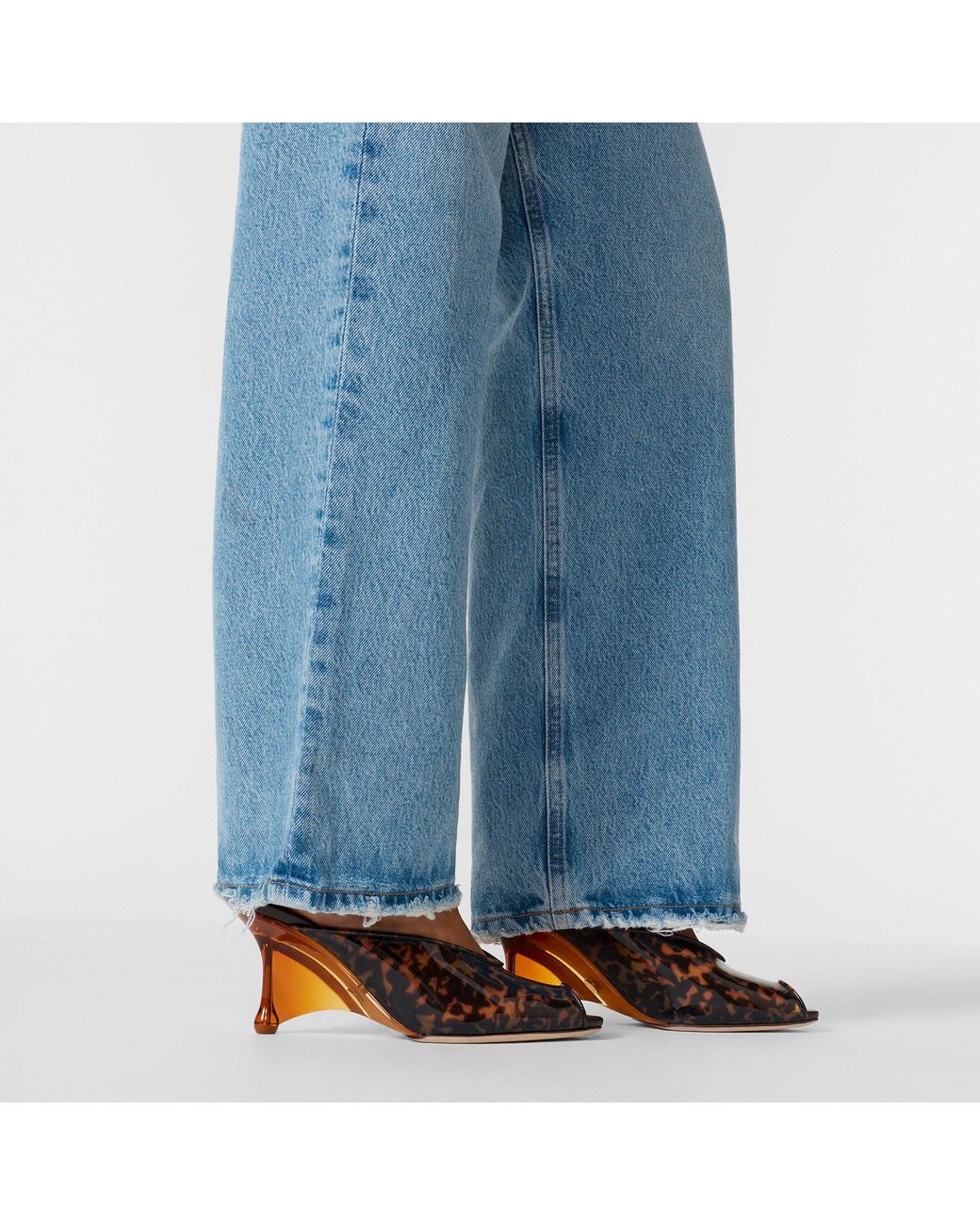 Jimmy Choo Brown Glace Mule 80