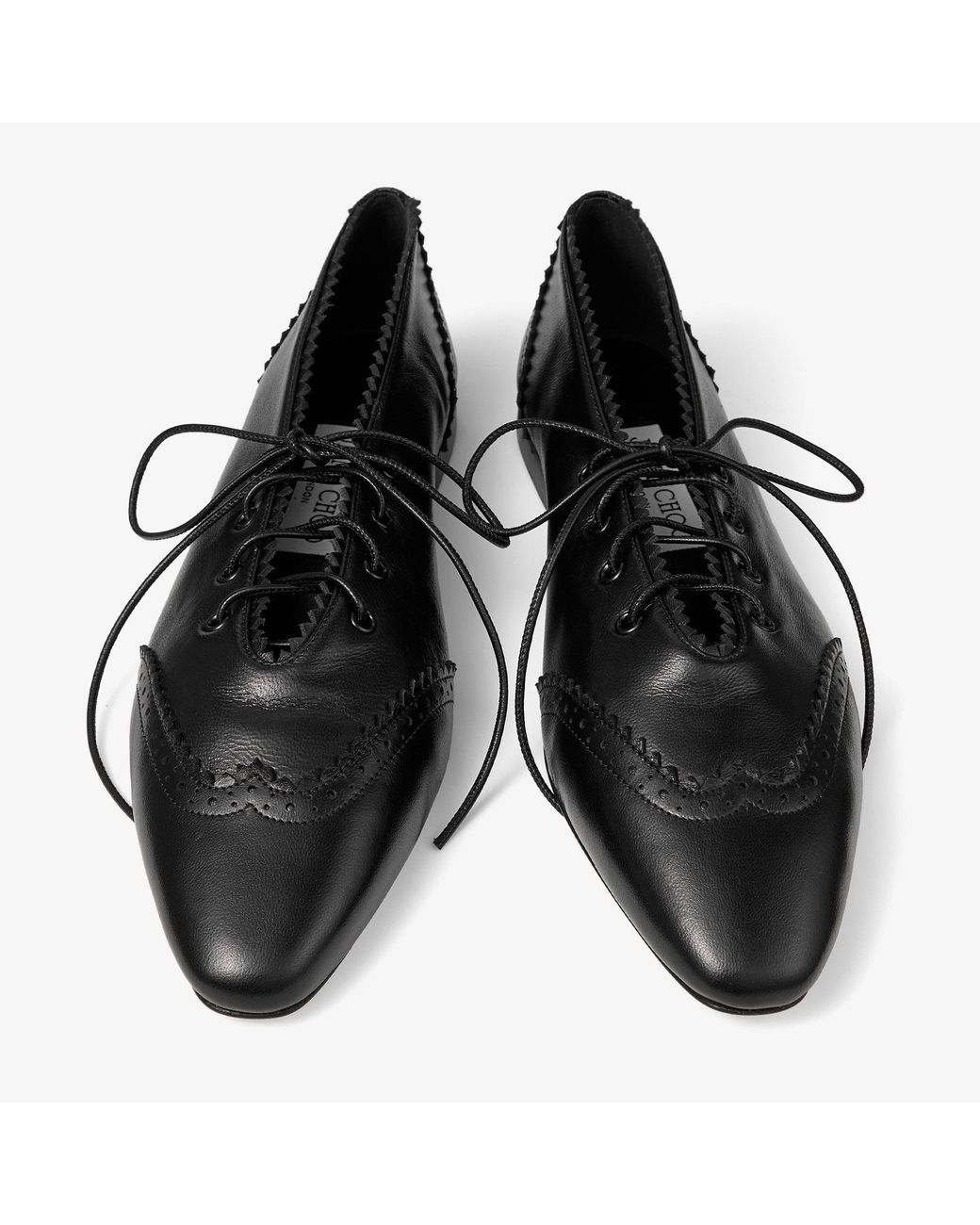 Jimmy Choo Black Margot Lace Up Flat