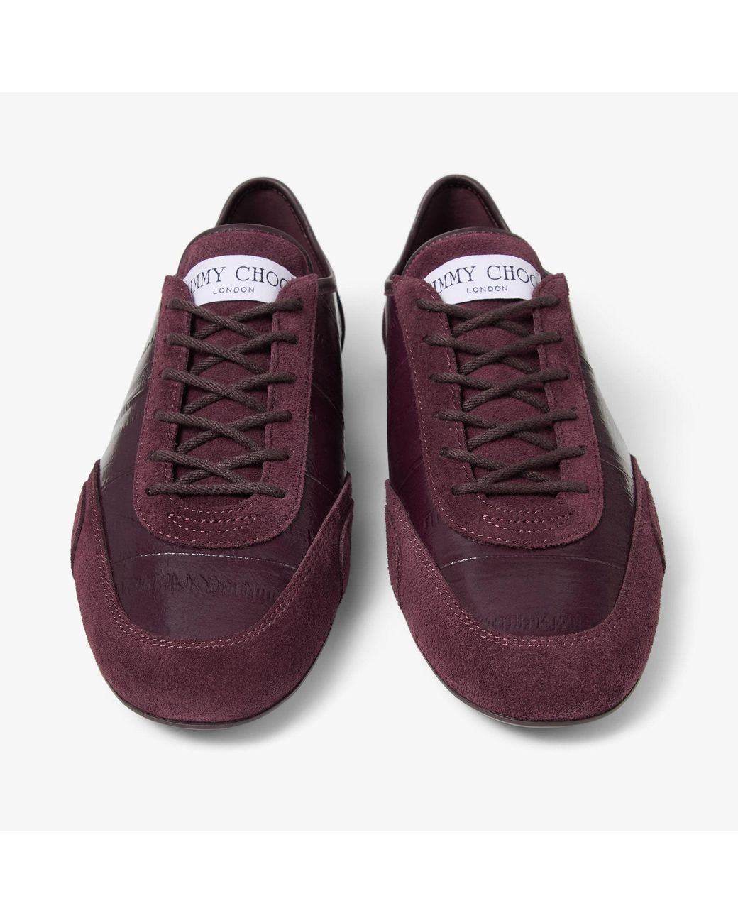 Jimmy Choo Purple Sunny F Leather-Suede Sneakers