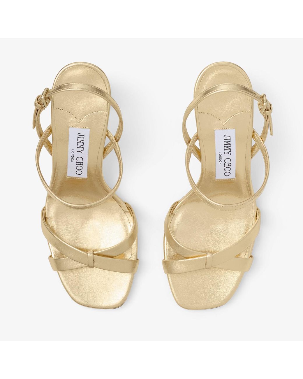Jimmy Choo Metallic Elsy Block Heel 85