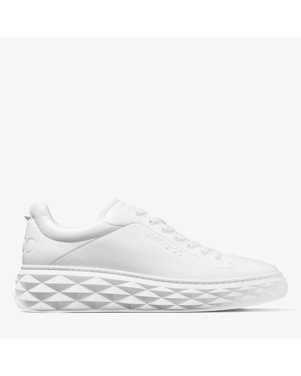 Jimmy Choo White Diamond Maxi Low-Top Sneakers for men