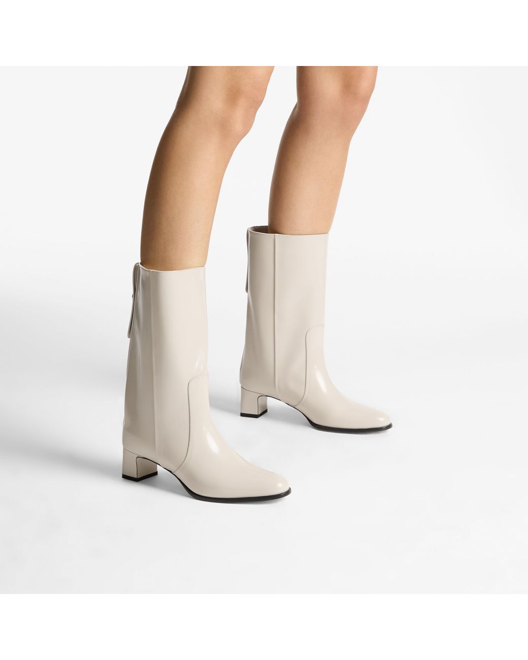 Jimmy Choo White Caly Mid 45