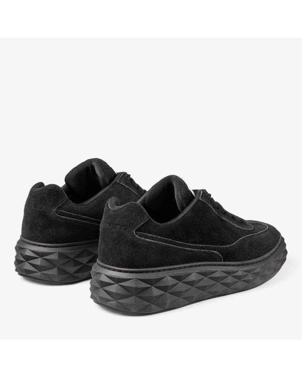 Jimmy Choo Black Diamond Maxi Suede Low-Top Trainers for men