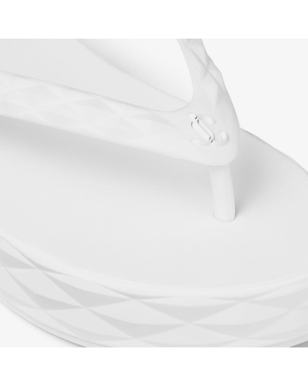 Jimmy Choo White Diamond Flip Flop