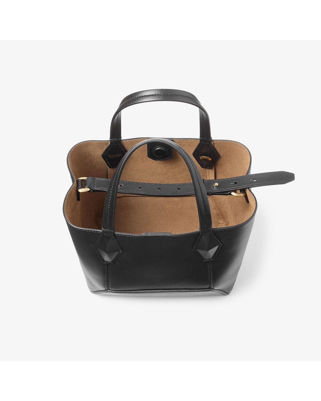 Jimmy Choo Black Diamond Small Leather Tote Bag