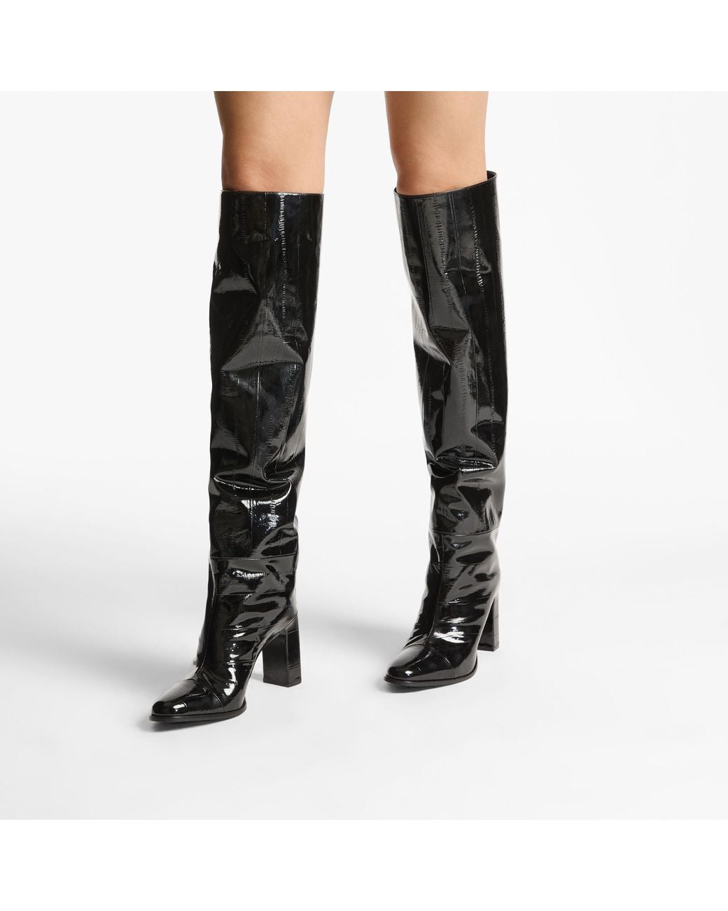 Jimmy Choo Black Caly Over The Knee 85