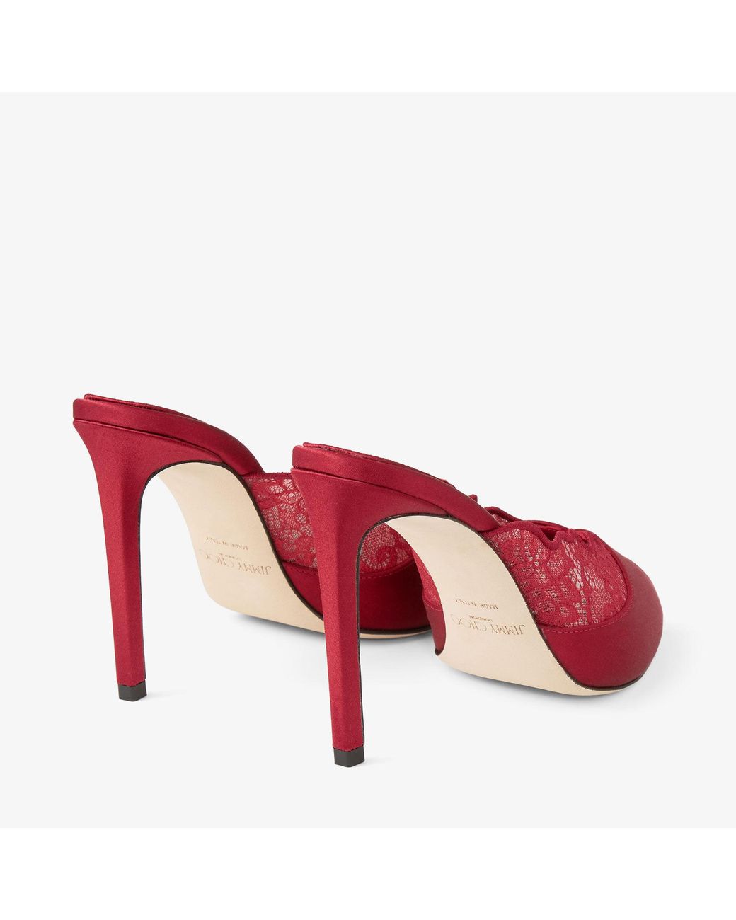 Jimmy Choo Red Brigitte Mule 100
