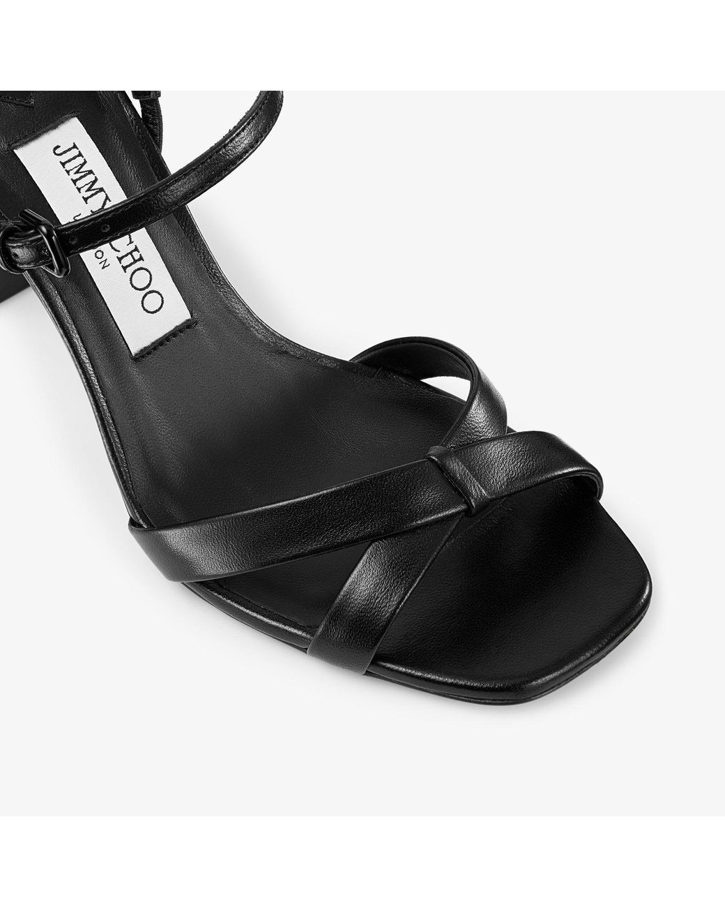 Jimmy Choo Black Elsy Block Heel 85