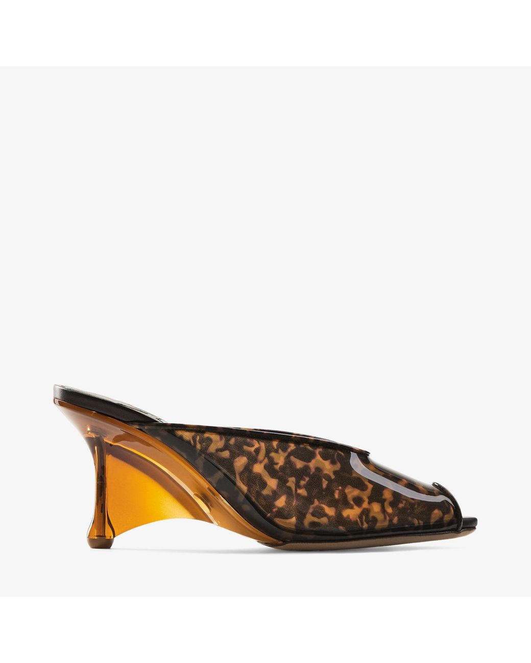 Jimmy Choo Brown Glace Mule 80
