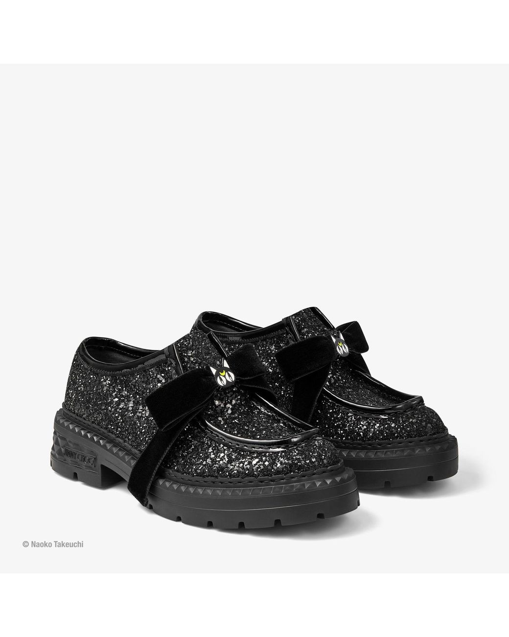 Jimmy Choo Luna Marlow Moccasin in Black | Lyst