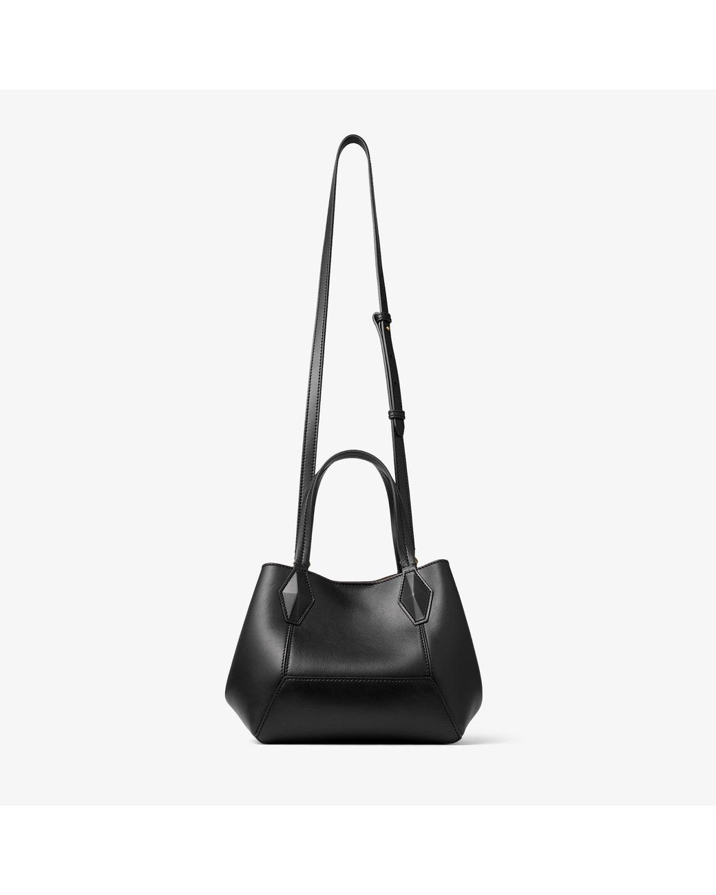 Jimmy Choo Black Diamond Small Leather Tote Bag