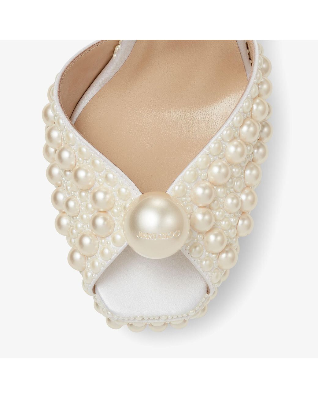 Jimmy Choo White Sacaria Platform 120
