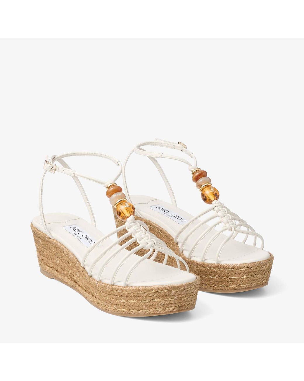 Jimmy Choo White Lemi Wedge 50