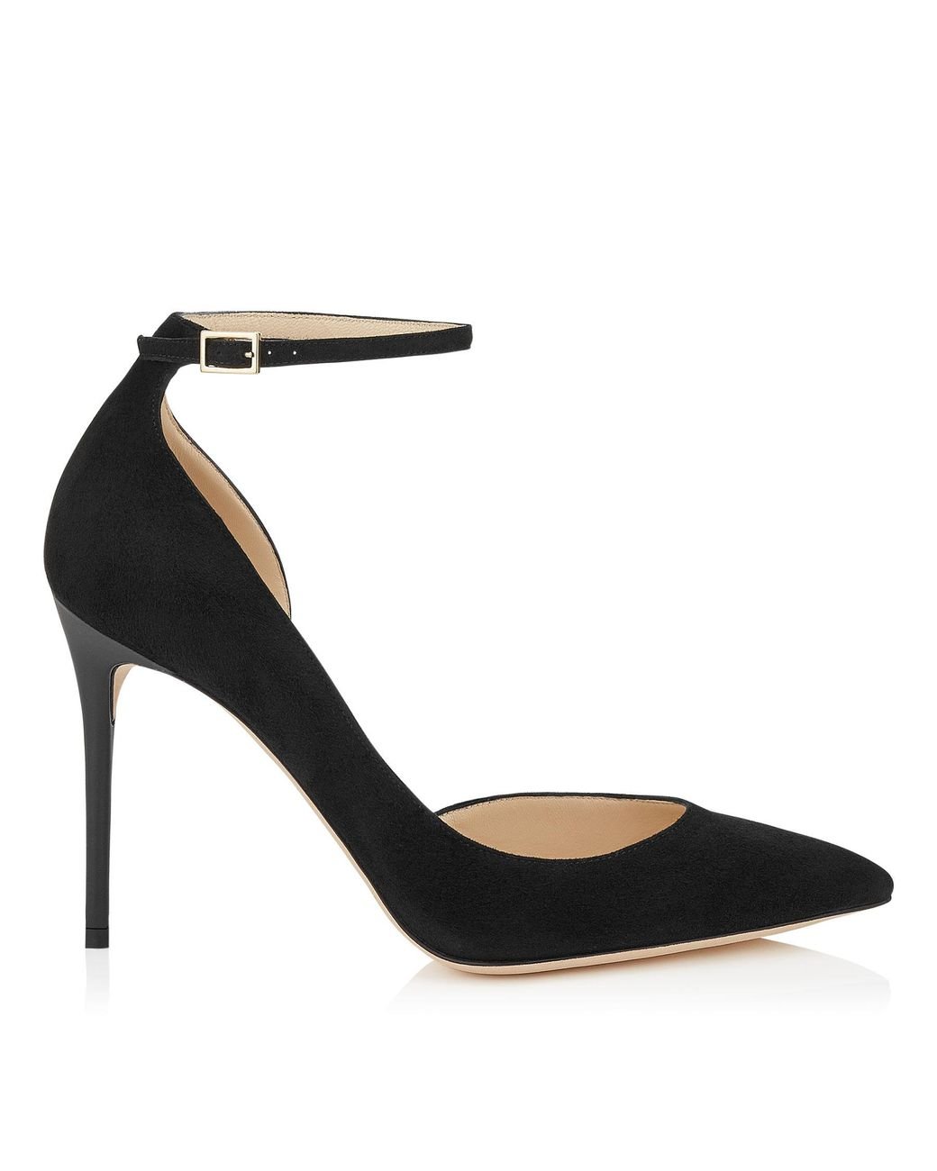 JIMMY CHOO LUCY 100 ボルドー アンクルストラップ　スエード JIMMY CHOO LUCY 100 ボルドー アンクルストラップ スエード